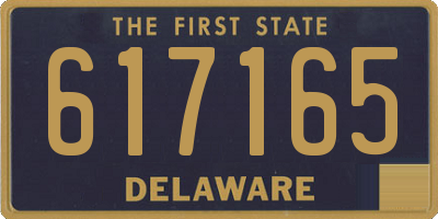 DE license plate 617165