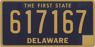DE license plate 617167