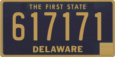 DE license plate 617171