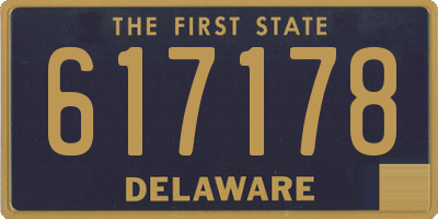 DE license plate 617178