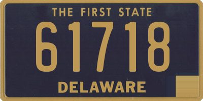 DE license plate 61718
