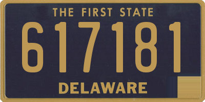 DE license plate 617181