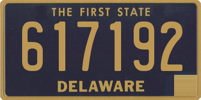 DE license plate 617192