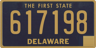 DE license plate 617198