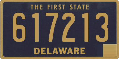 DE license plate 617213