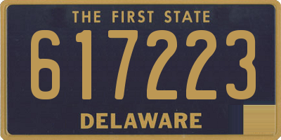 DE license plate 617223