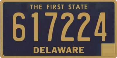 DE license plate 617224