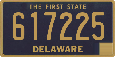 DE license plate 617225