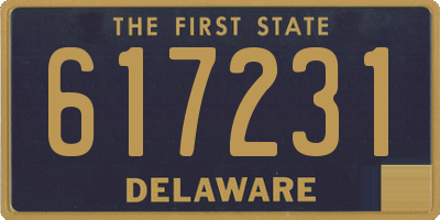 DE license plate 617231