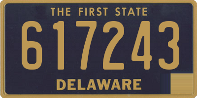 DE license plate 617243