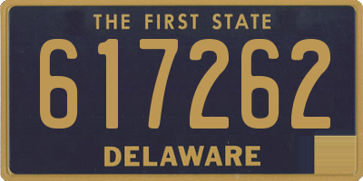 DE license plate 617262