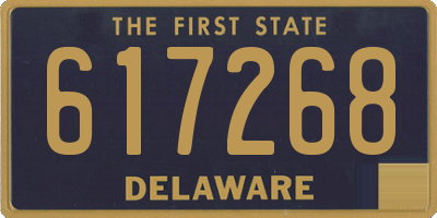 DE license plate 617268