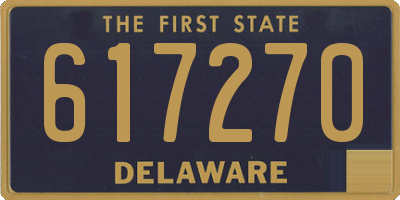 DE license plate 617270