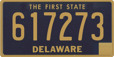 DE license plate 617273