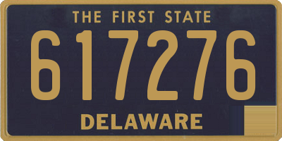 DE license plate 617276