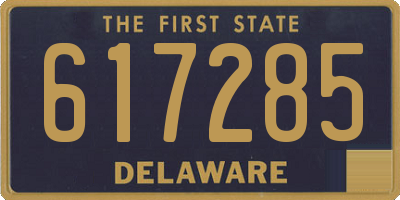 DE license plate 617285