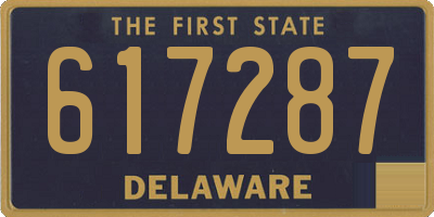 DE license plate 617287