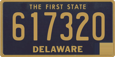 DE license plate 617320