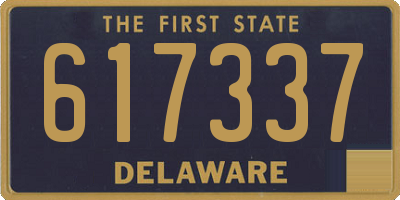 DE license plate 617337