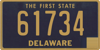 DE license plate 61734