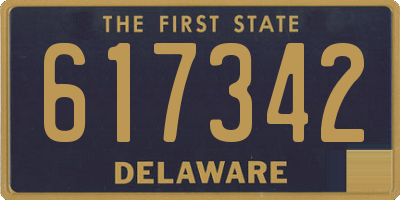 DE license plate 617342