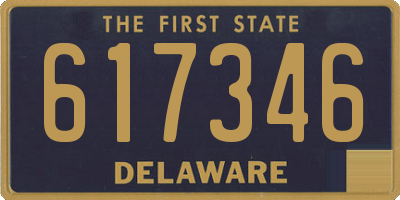 DE license plate 617346