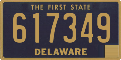 DE license plate 617349