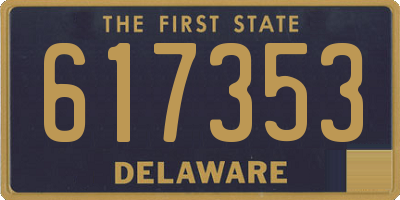 DE license plate 617353