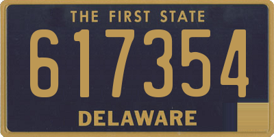 DE license plate 617354