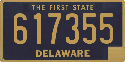 DE license plate 617355