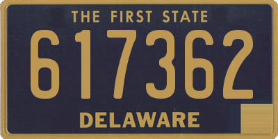 DE license plate 617362