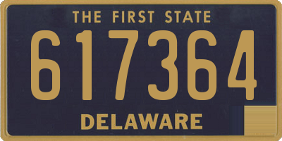 DE license plate 617364