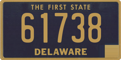 DE license plate 61738