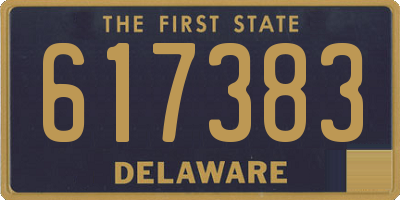 DE license plate 617383