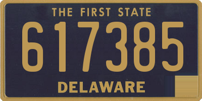 DE license plate 617385