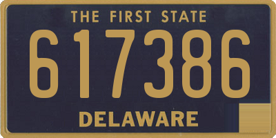 DE license plate 617386