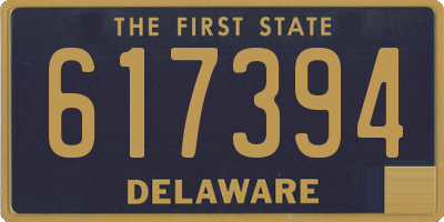 DE license plate 617394