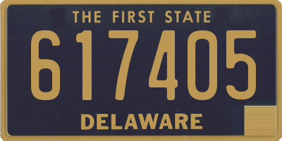 DE license plate 617405