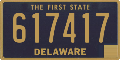 DE license plate 617417