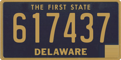 DE license plate 617437