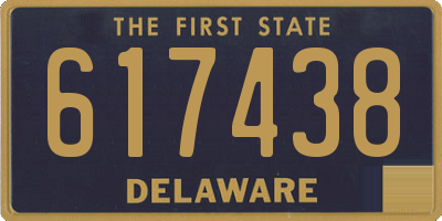 DE license plate 617438