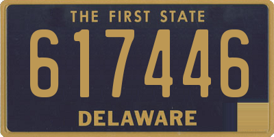DE license plate 617446