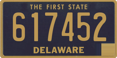 DE license plate 617452