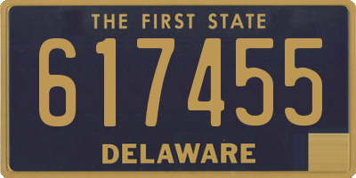 DE license plate 617455