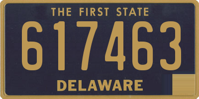 DE license plate 617463