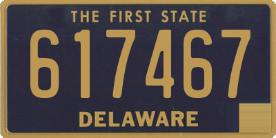 DE license plate 617467
