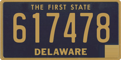 DE license plate 617478