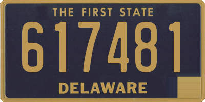DE license plate 617481