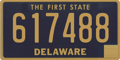 DE license plate 617488