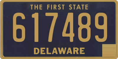 DE license plate 617489